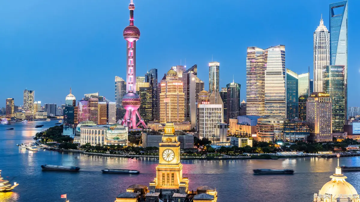 Shanghai skyline along the Bund